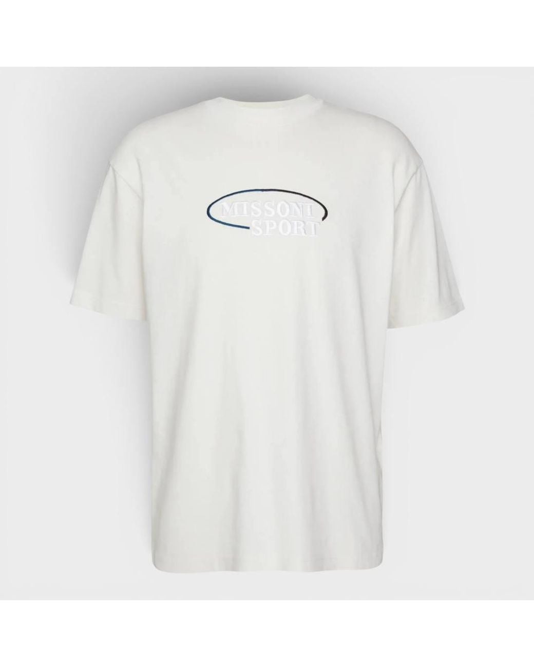 Missoni White Logo Crew Neck T-Shirt for men