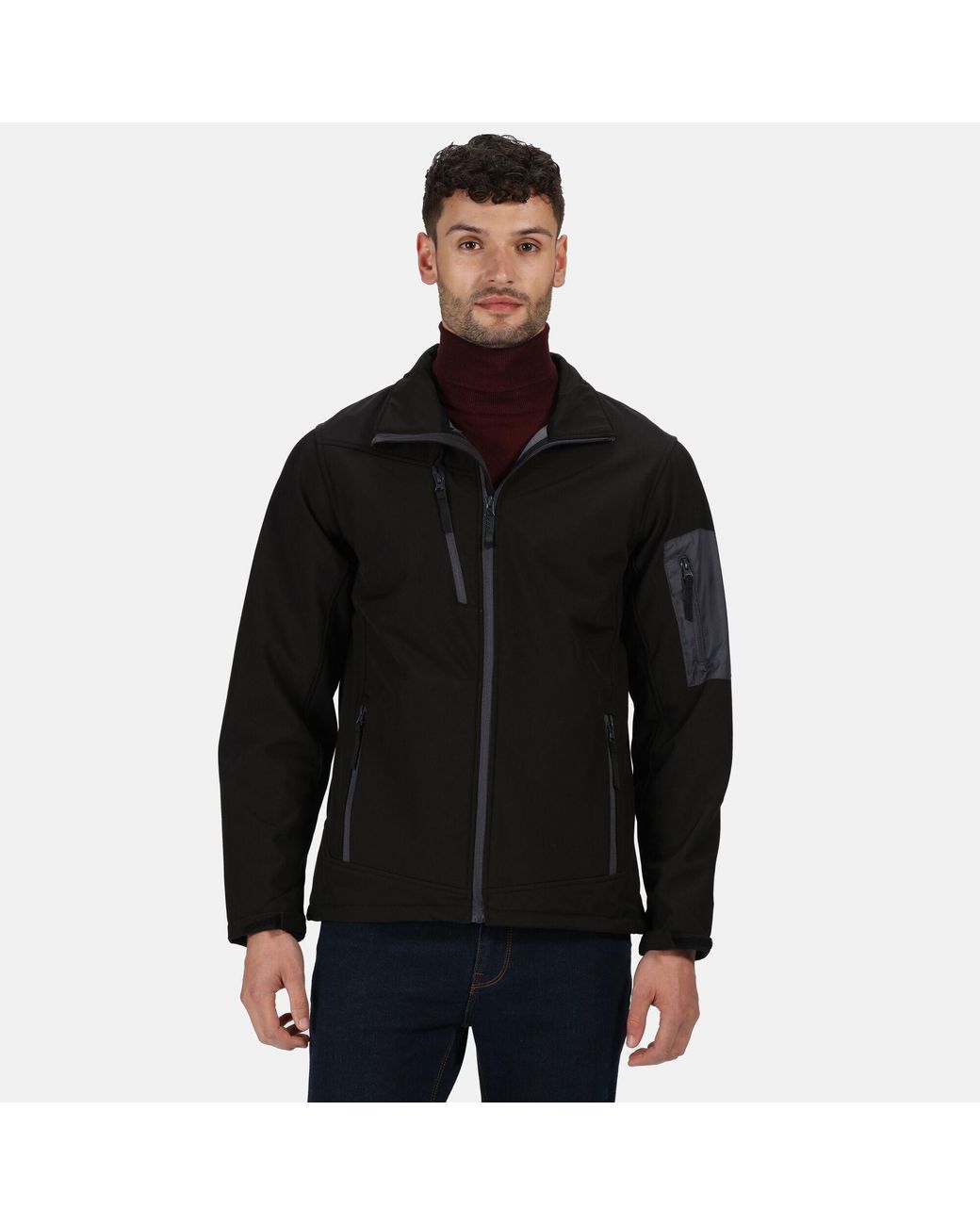 Regatta Black 3 Layer Membrane Soft Shell Jacket for men