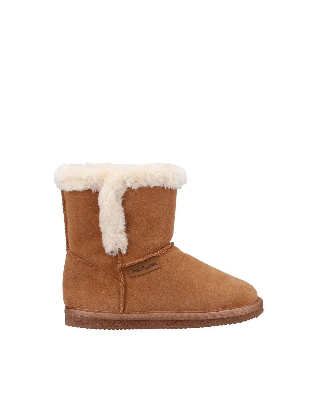 Hush Puppies Brown 'Ashlynn' Suede Slipper Booties