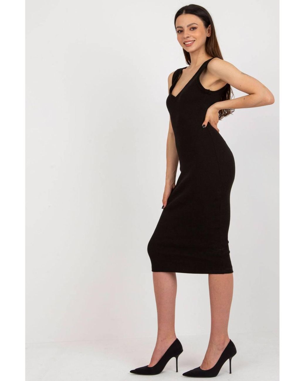 Love Lace Black Heart Neckline Blouse & Slip Dress Set Style 182093