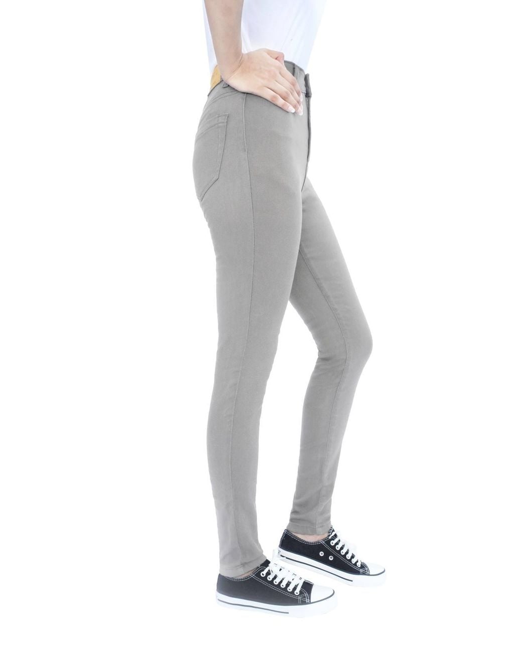 Smart Living Gray Stylish Skinny Fit High Waisted Denim Jeans