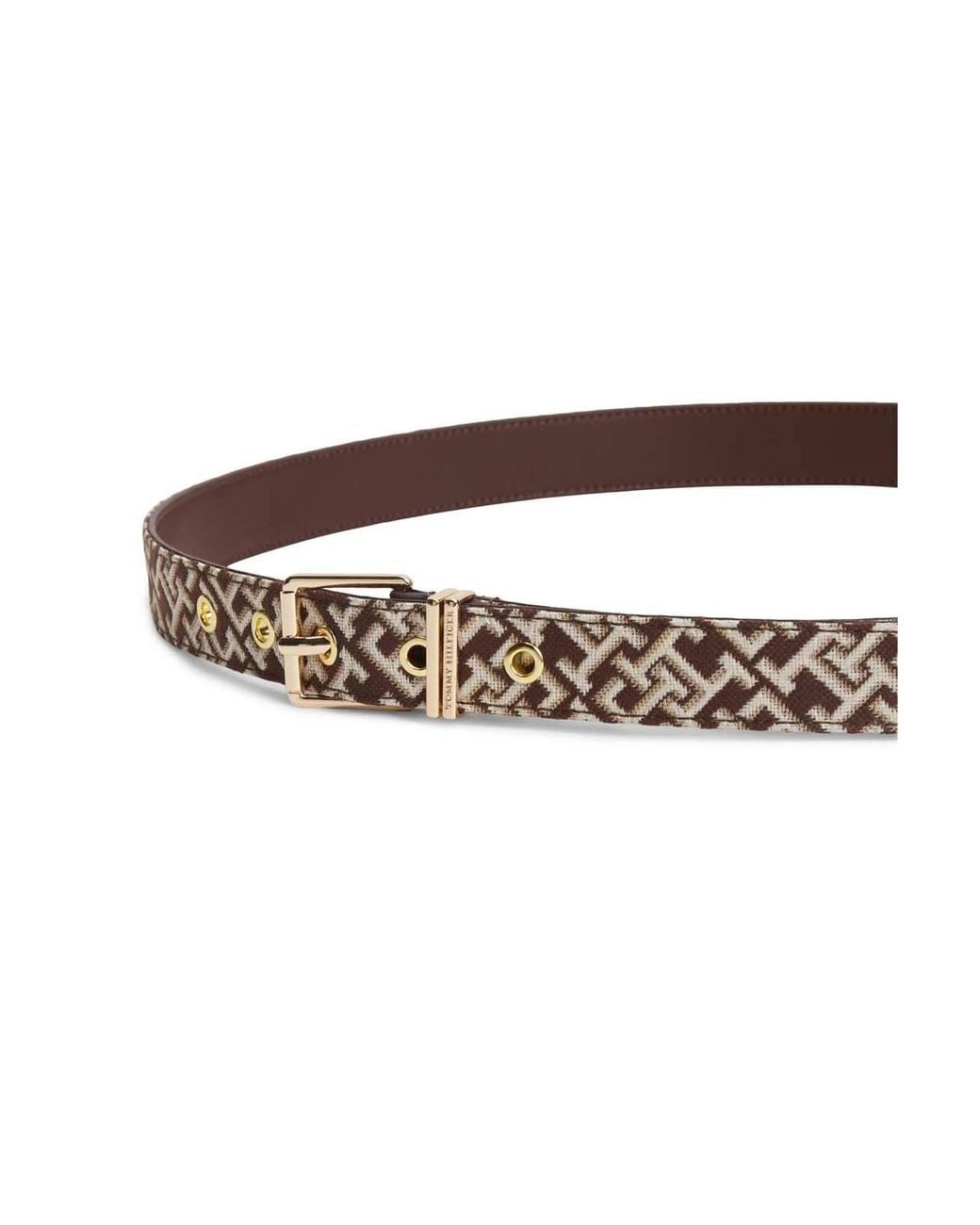 Tommy Hilfiger Brown Square 2.5 Jacquard Belt