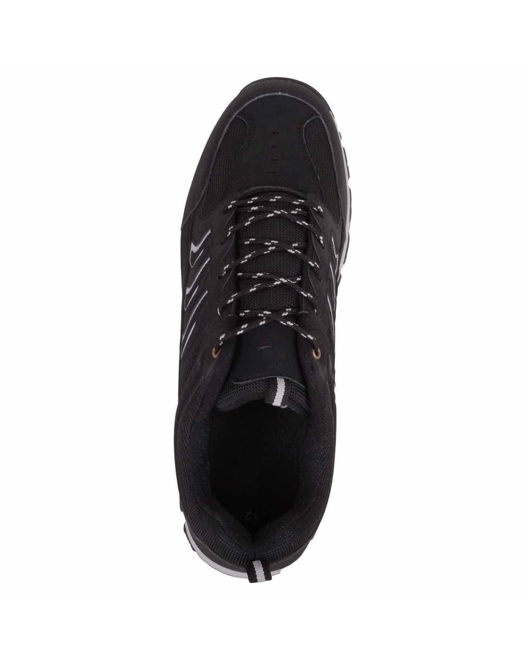 Absolute Footwear Black Lace Up Wide Fitting Hiking Walking Trainer for men