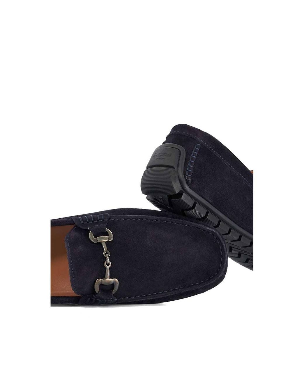 Dune Blue 'Brackon' Suede Slip-On Shoes for men