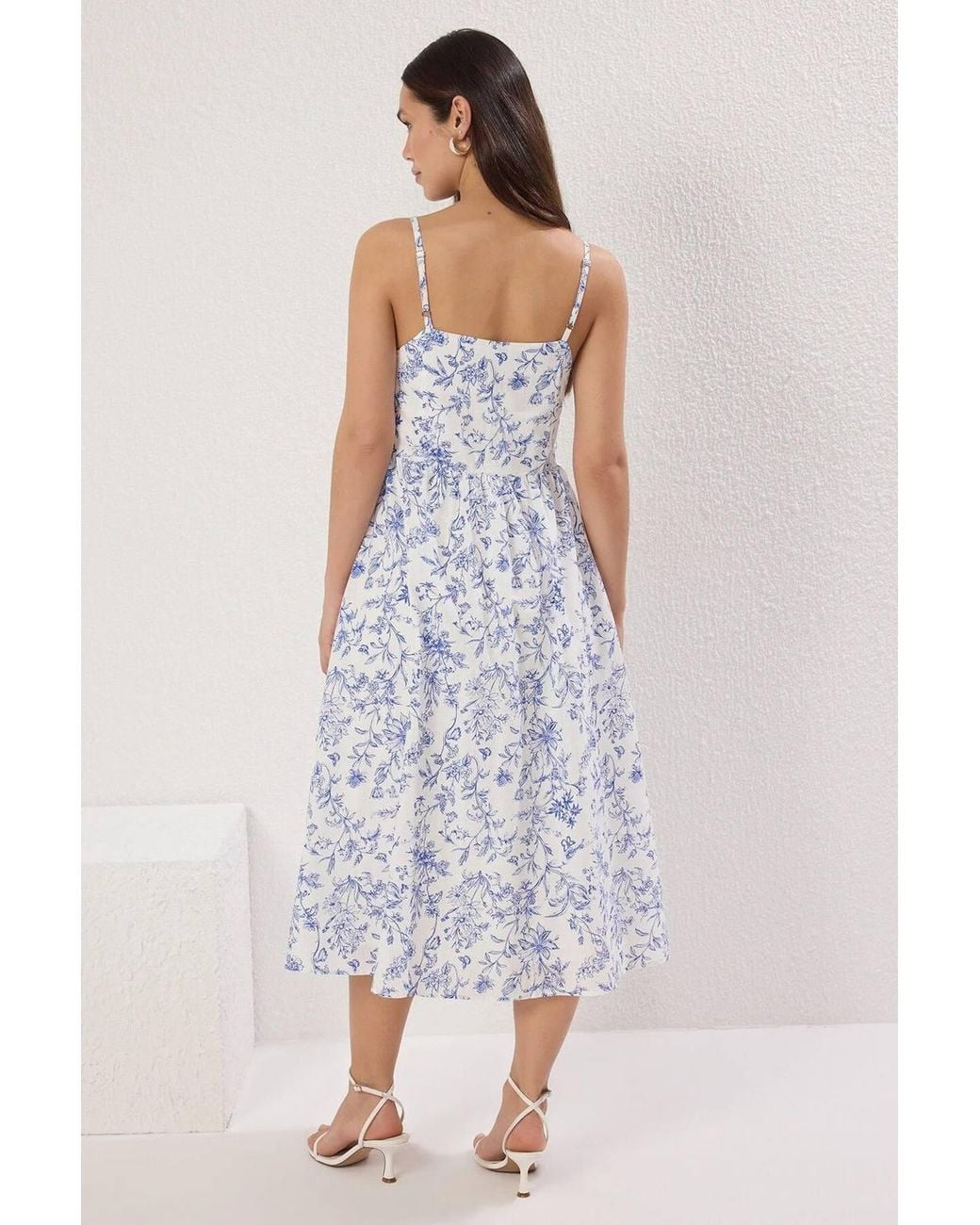 WOVCOR Multicolor A-Line Lined Midi Dress