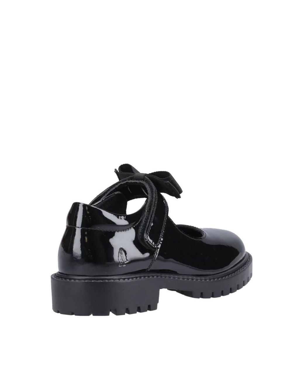 Hush Puppies Black Astrid Bow Patent Junior