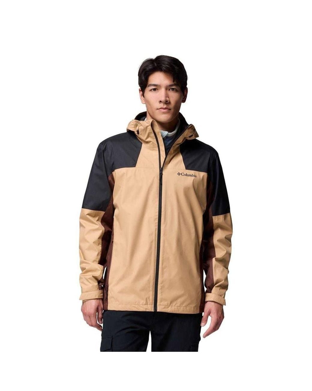 Columbia Black Zip Pocket Raincoat for men