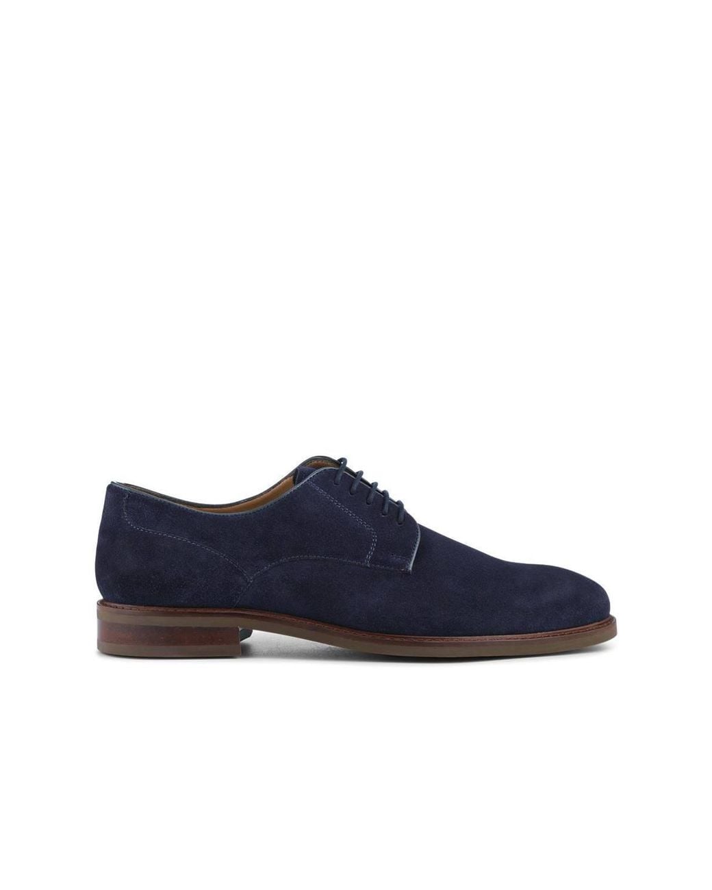 Jones Bootmaker Blue Malachi Smart Casual Leather Lace Up Shoes for men