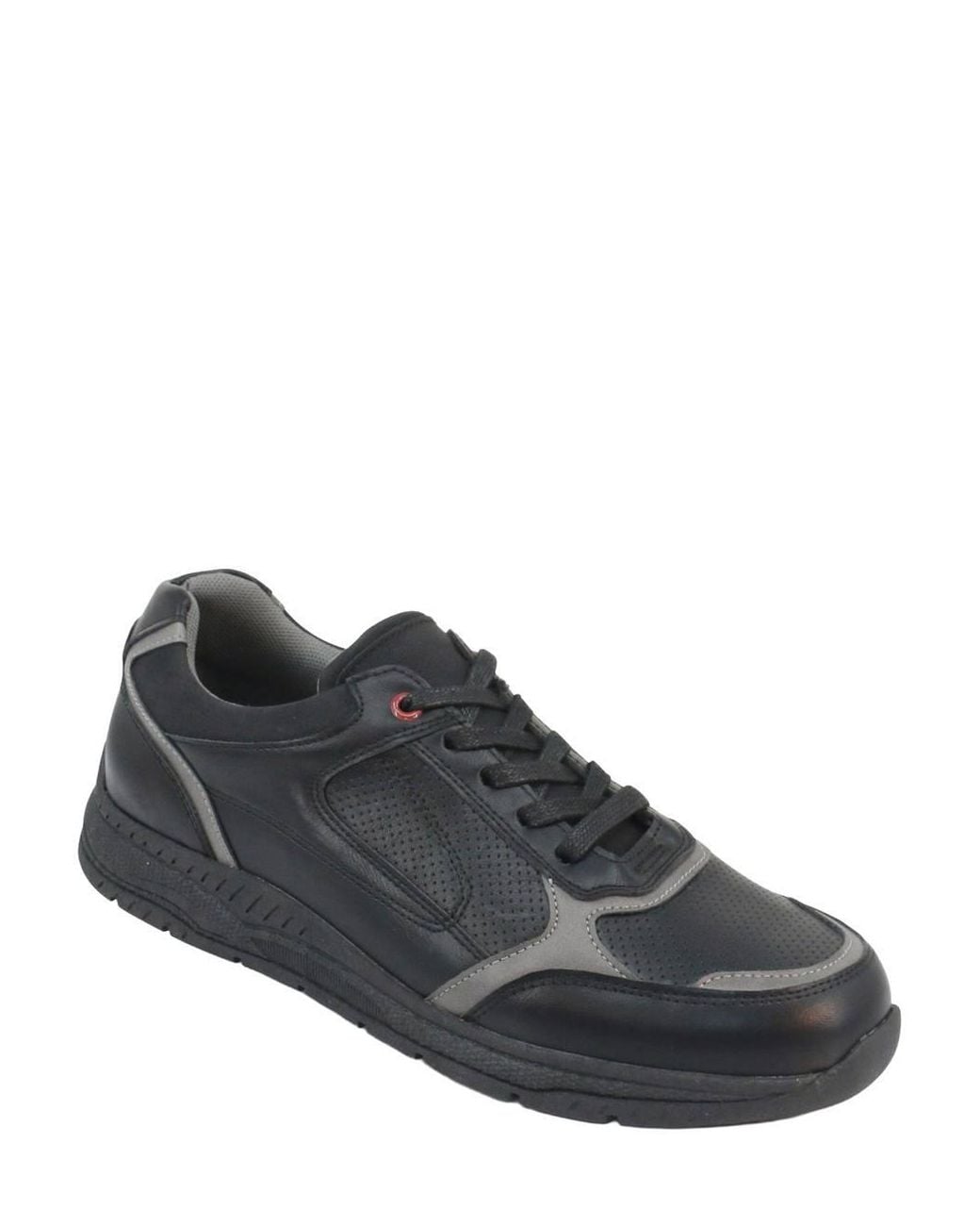 Chums Black Wide Fit Lace Up Slip Resistant Trainers Comfortable G Fit With for men