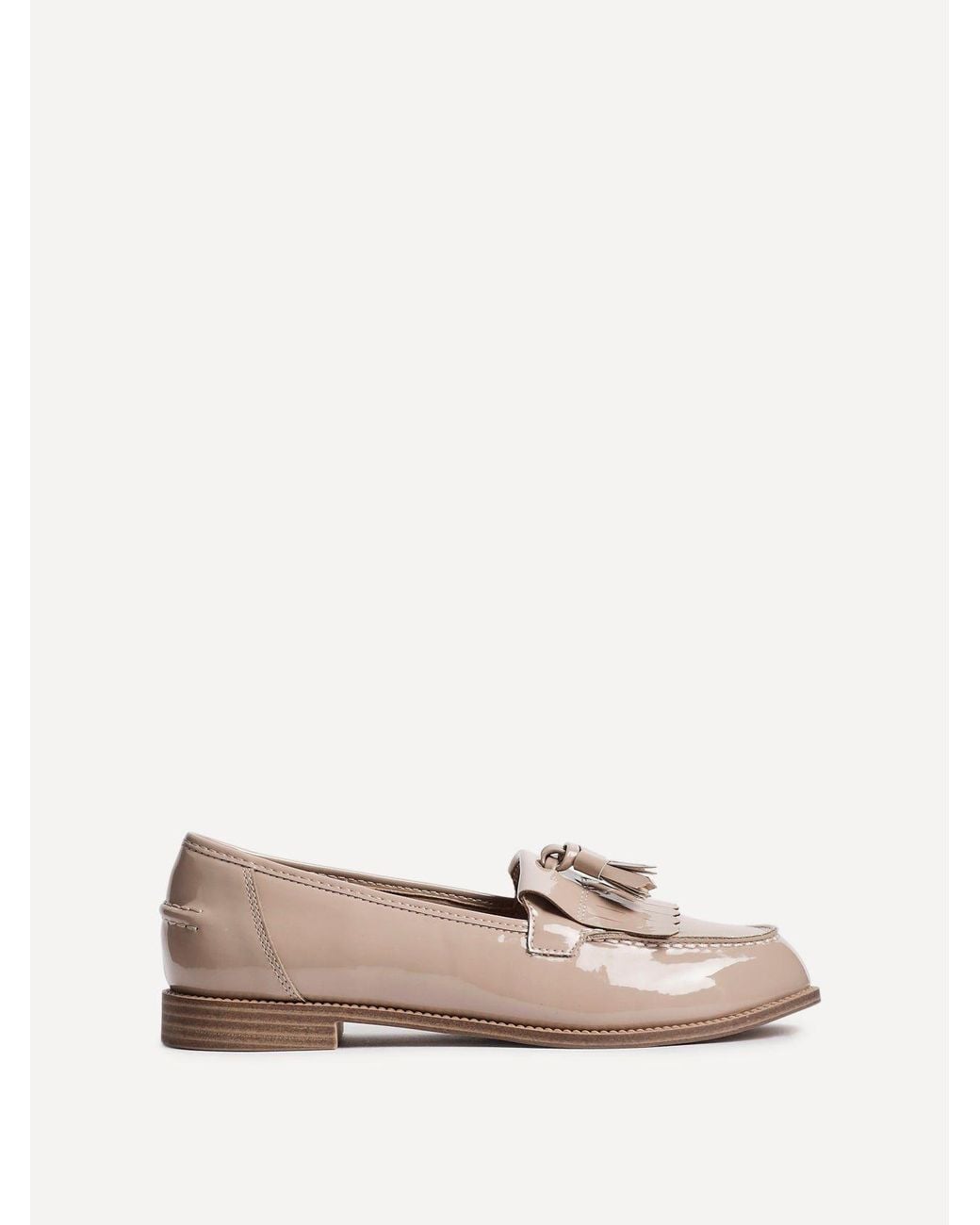 Linzi Natural Rosemary Mocha Faux Leather Classic Slip On Loafer