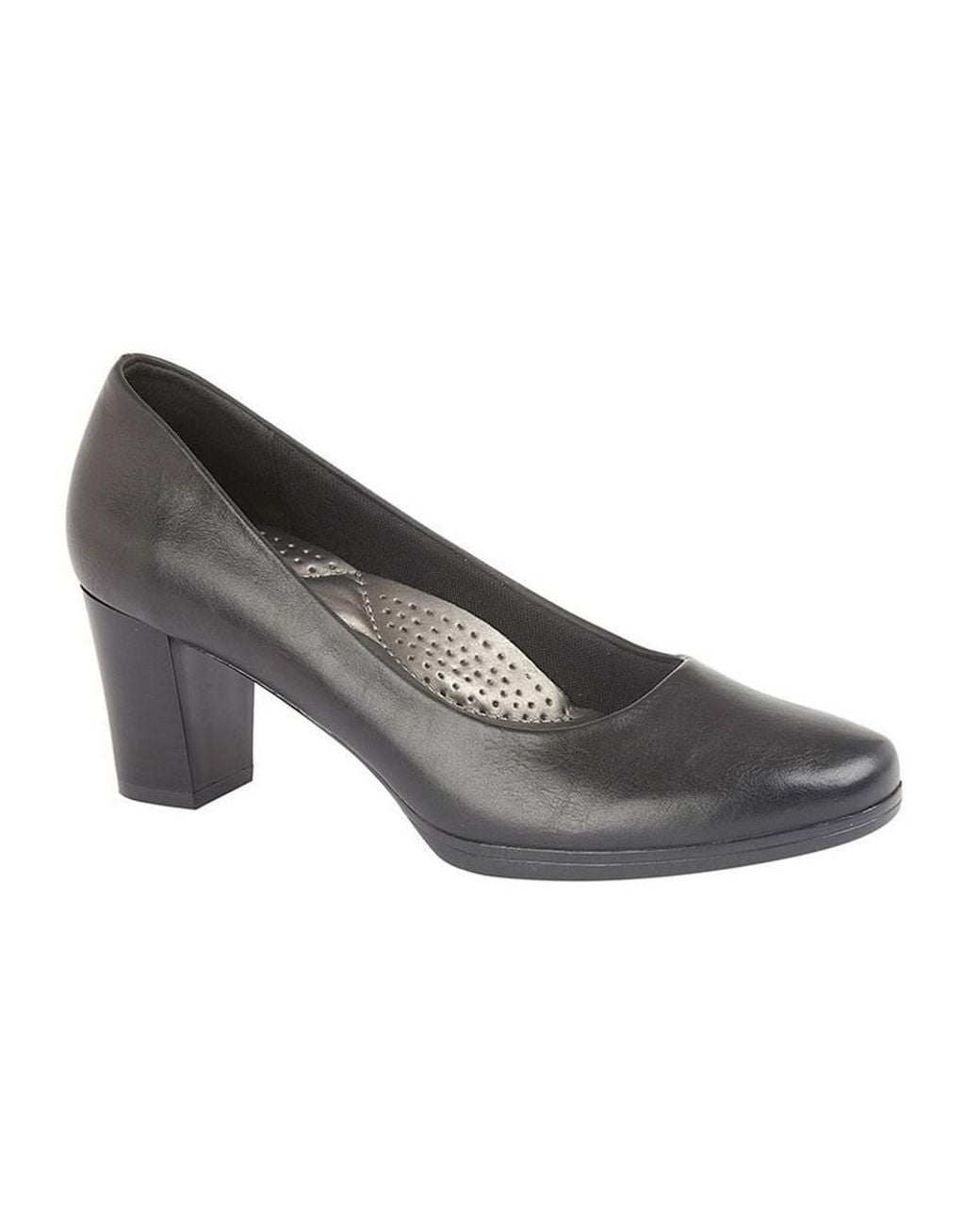 Boulevard Gray Pu Leather Plain Court Shoe (55Mm Heel)