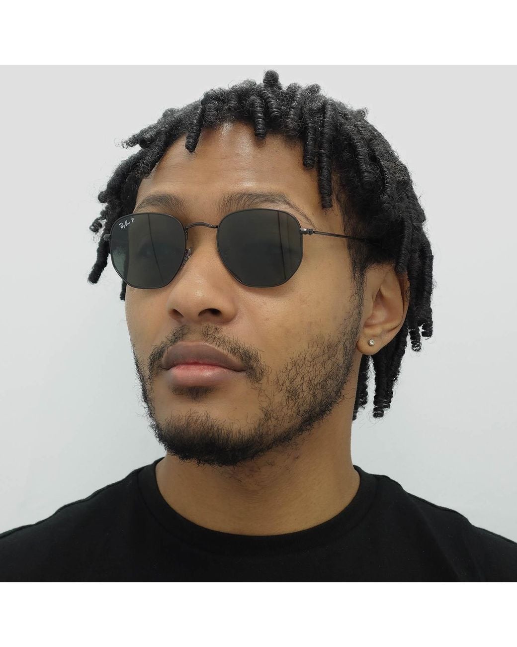 Ray-Ban Brown Square Polished Polarized Hexagonal Rb3548N
