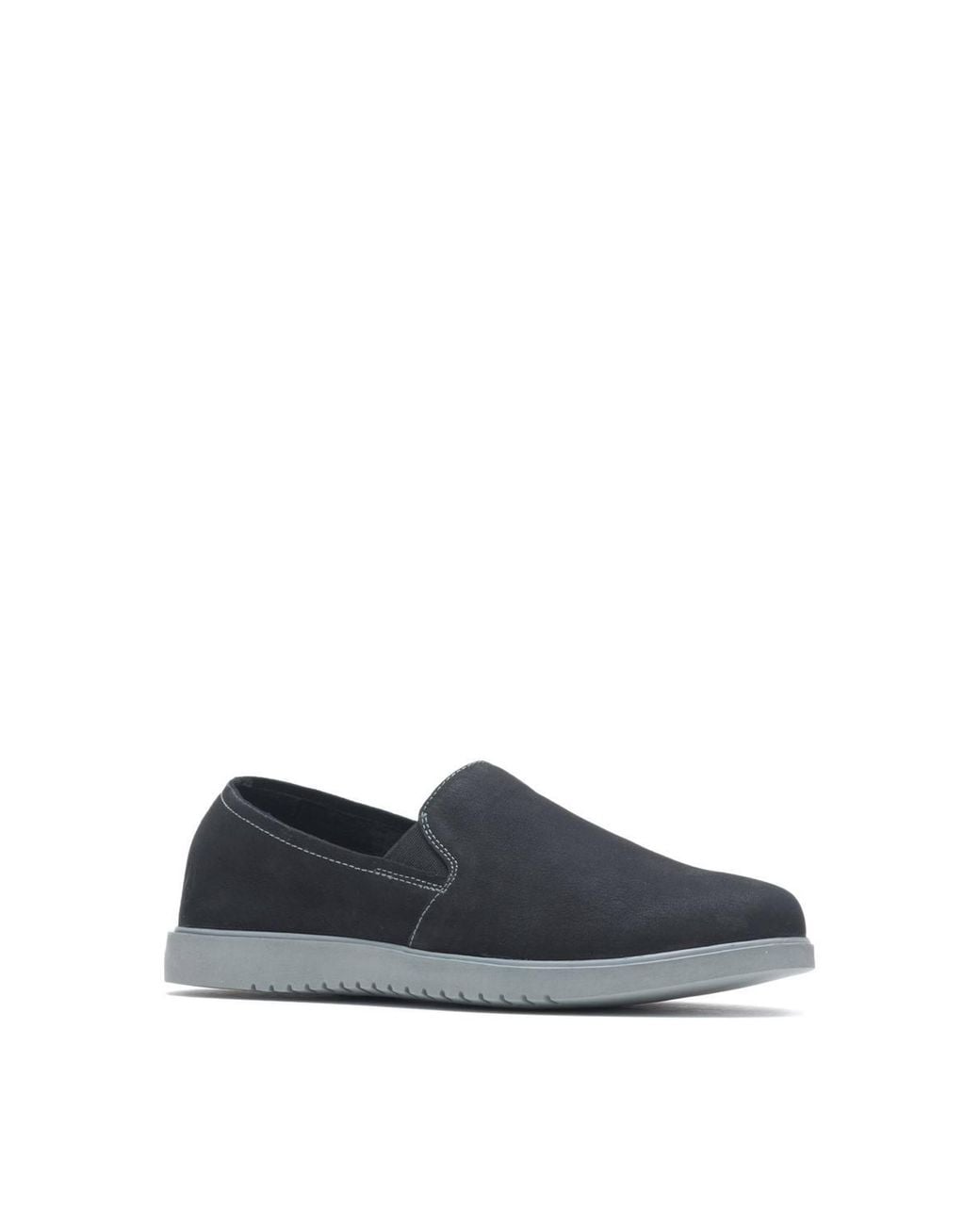 Hush Puppies Black 'Everyday' Smooth Leather Slip On Shoes