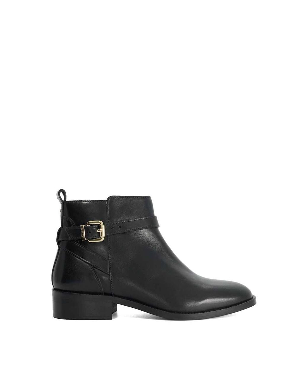 Dune Black Wide Fit 'Pali' Leather Ankle Boots