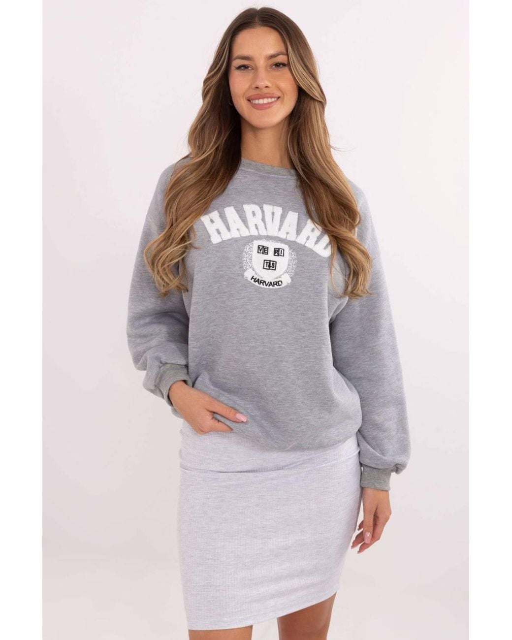 Love Lace Gray Cotton Polyester Insulated Casual Sweatshirt Style 206135