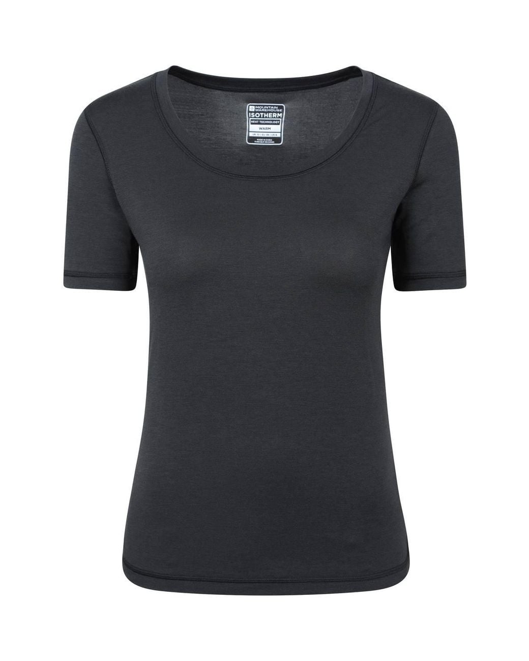 Mountain Warehouse Black 'Keep The Heat' Lightweight Quick Dry Casual Short Sleeve T-Shirt
