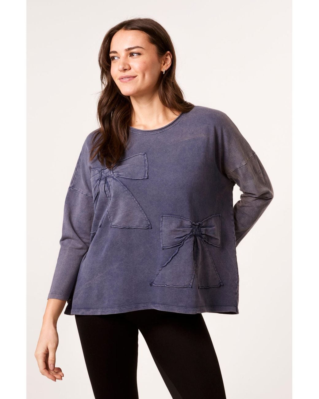 Blue Vanilla Purple Long Sleeve Round Neck Sweatshirt