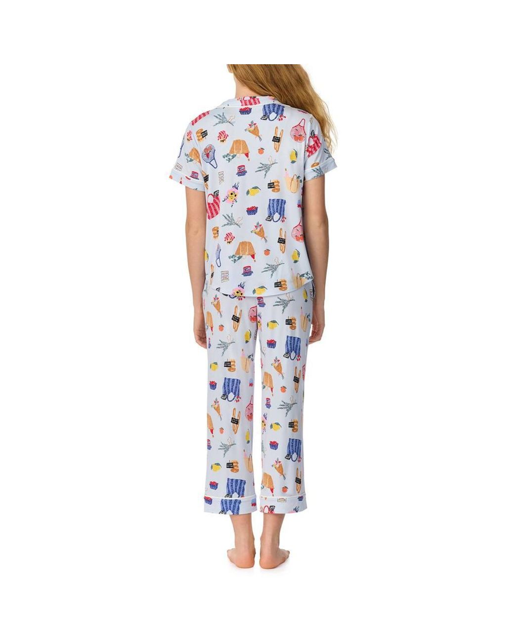 Kate Spade Blue Short Sleeve Shirt & Trouser Pyjama Set
