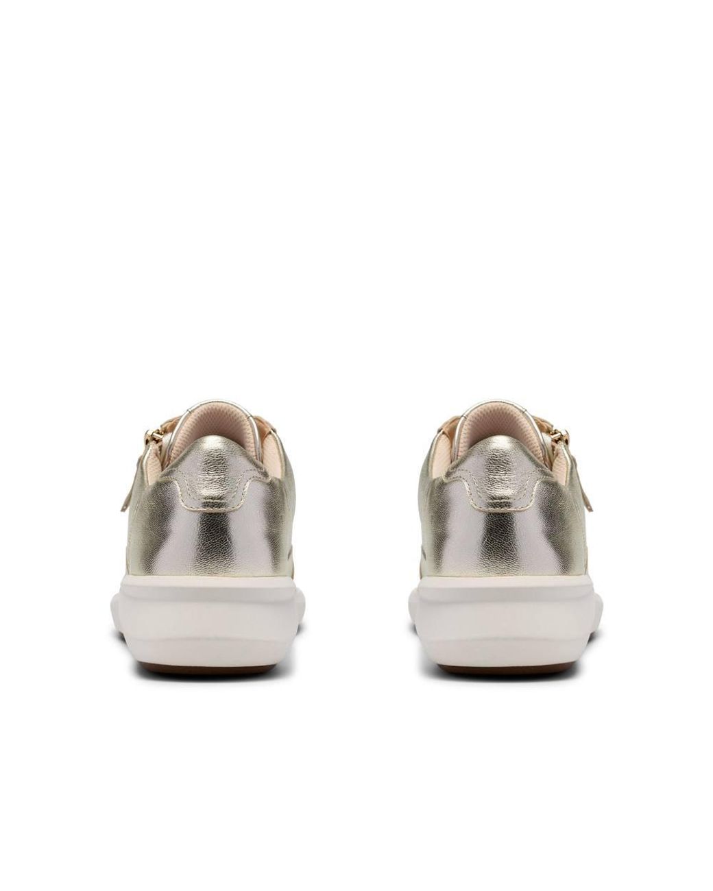 Clarks Gray Un Rio Zip Metallic Trainers, Lace Up