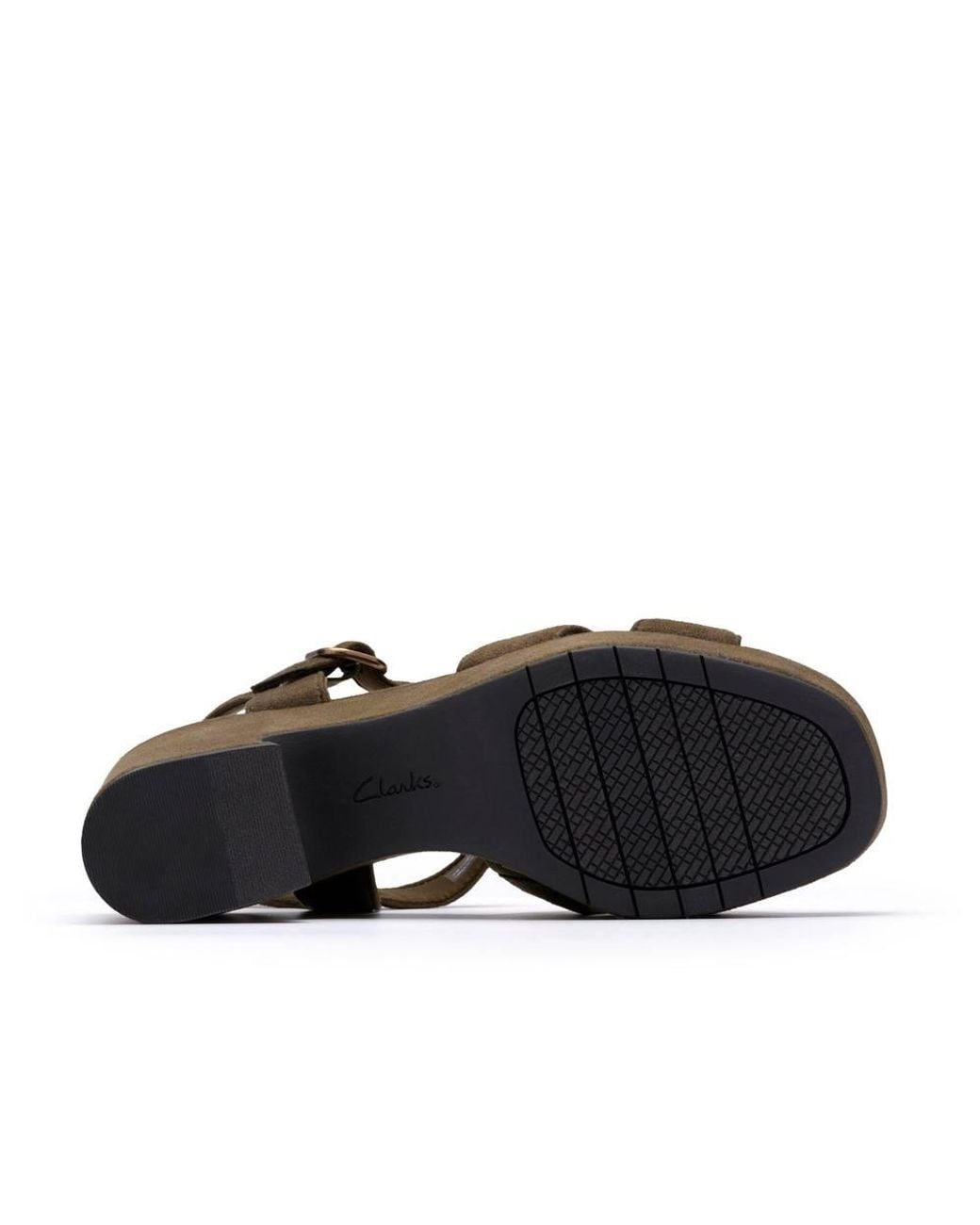 Clarks Brown Nerisa Twist Dark Heeled Sandals, Wedge Sandals