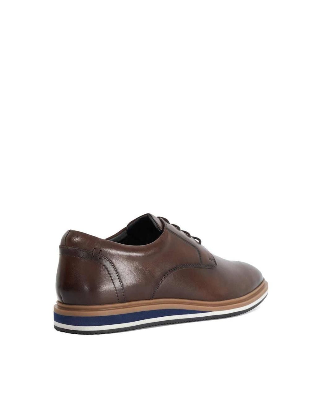 Dune Brown 'Bracktonnn' Leather Casual Shoes for men
