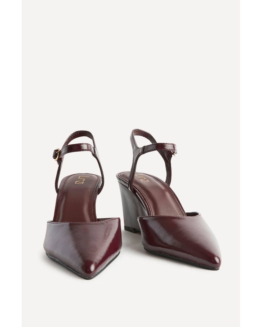 Linzi Red Enhanced Wedge Court Shoes
