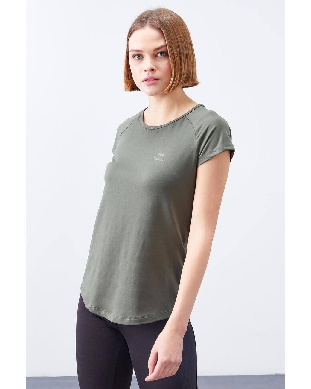 TOMMY LIFE Gray Short-Sleeve Crew Neck T-Shirt