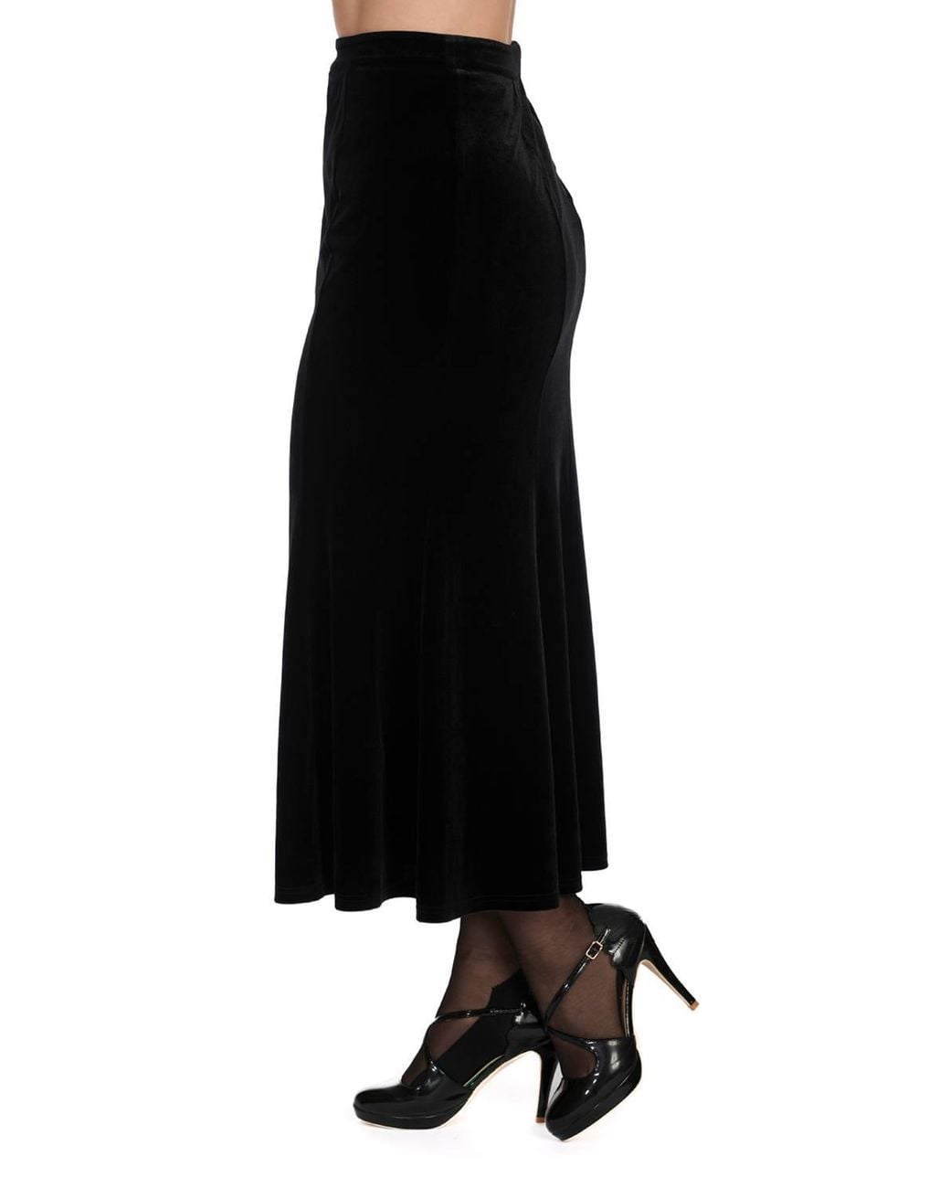 Banned Retro Black Betty Rock Peplum Pencil Skirt