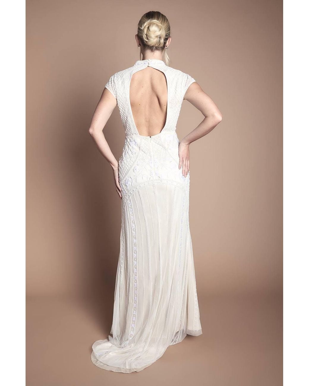 Coast Natural Honoured Petite Beaded & Embellished Cap Sleeve Fishtail Wedding Dress