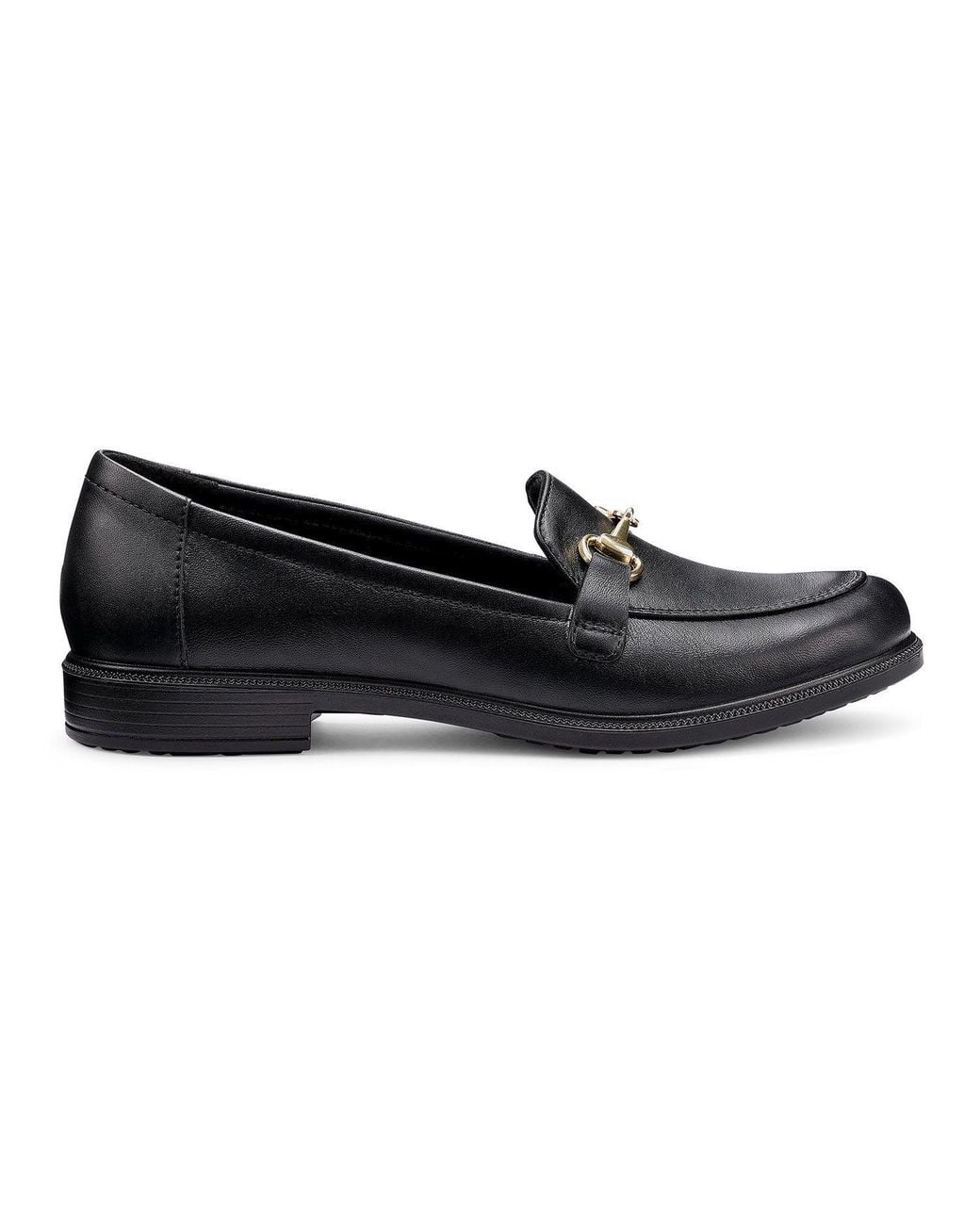 Hotter Black Wide Fit 'Clovelly' Loafers