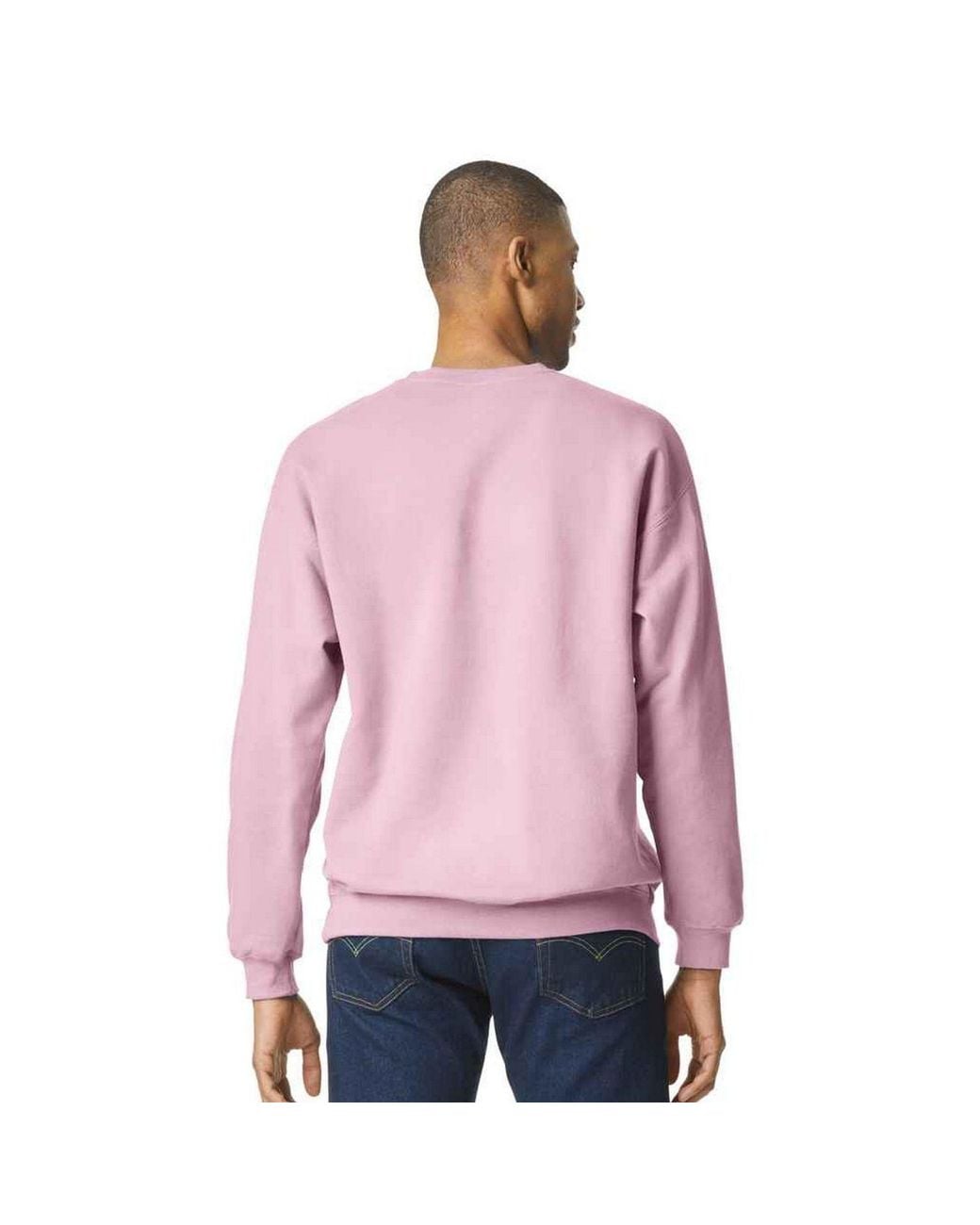 Gildan Pink Softstyle Fleece Midweight Sweatshirt for men