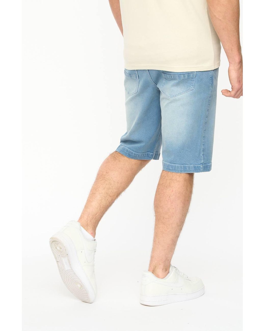 Crosshatch Blue Kamaline Stretch Denim Shorts for men