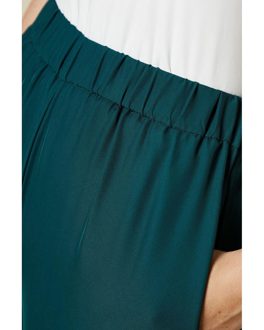 Dorothy Perkins Blue Elasticated Waist Straight Leg Trouser