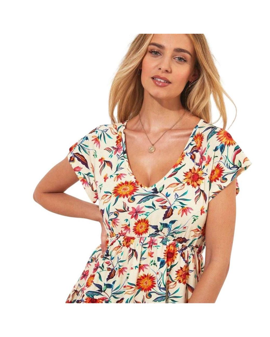 Joe Browns White Floral Tunic Dress