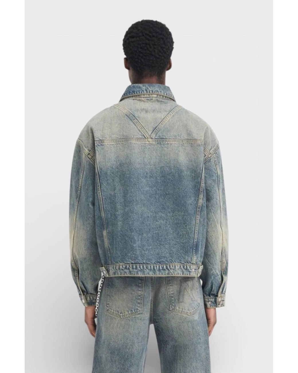 Represent Gray Clo R4 Denim Jacket Cream