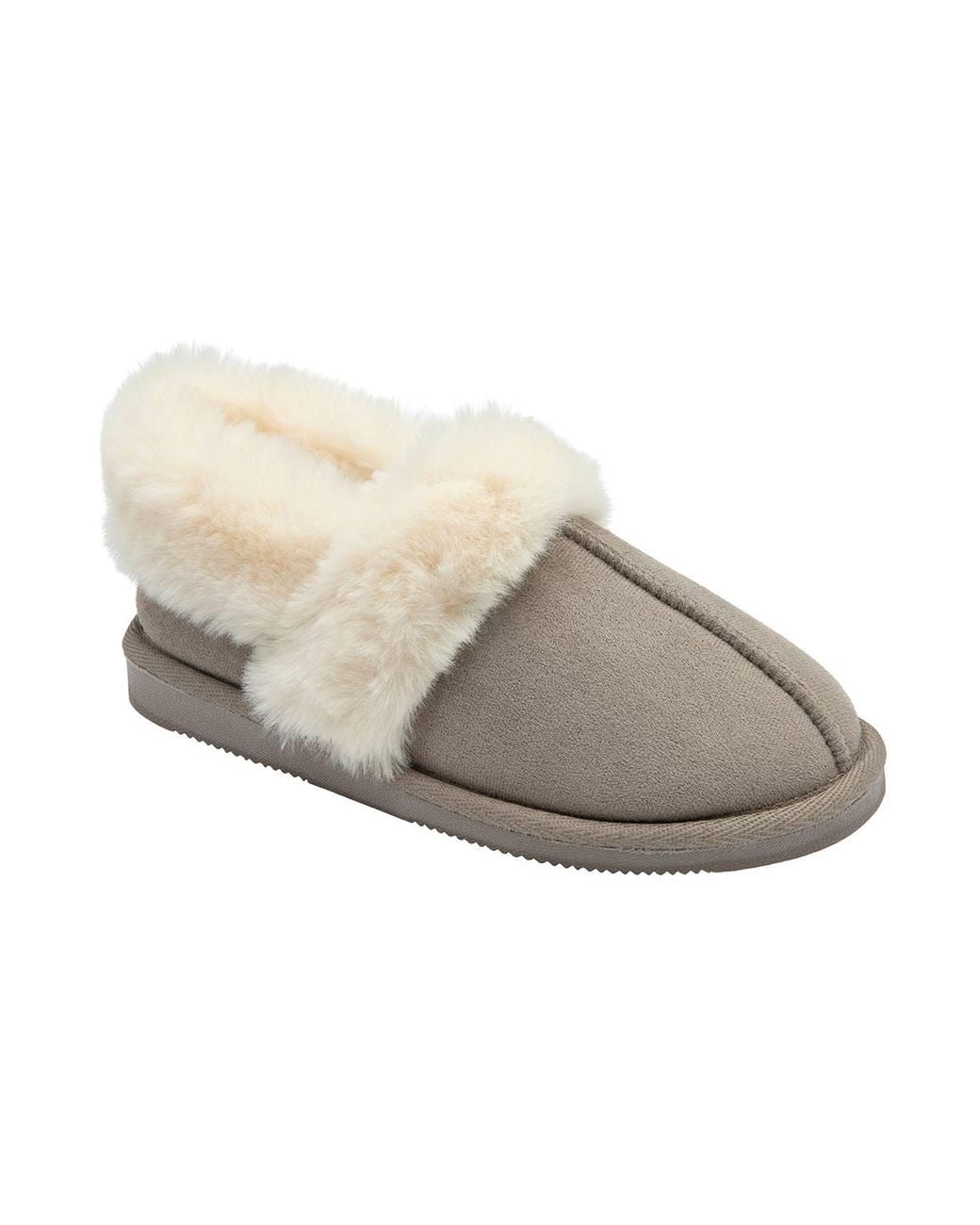 Dunlop Gray 'Juniper' Full Shoe Slippers