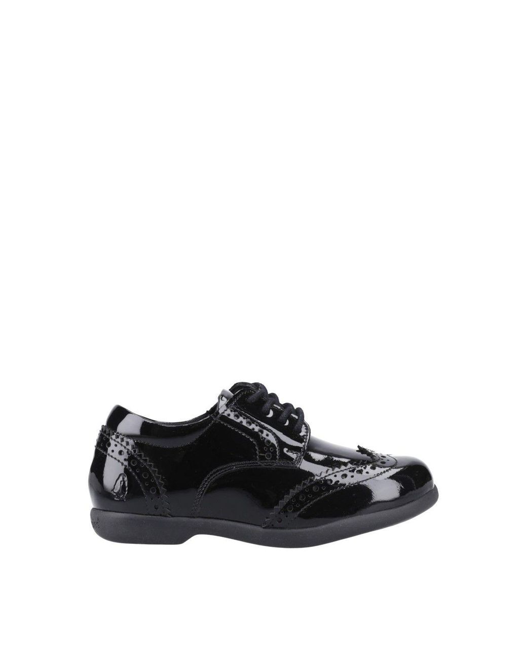 Hush Puppies Black Bridget Patent Junior Shoe