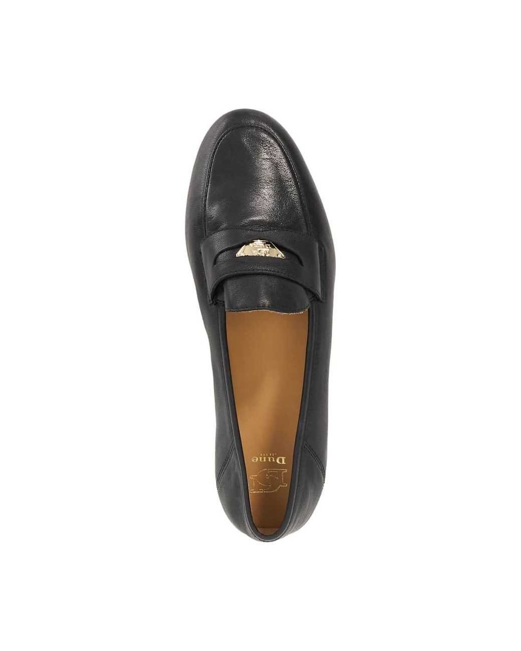 Dune Black 'Greek' Leather Loafers