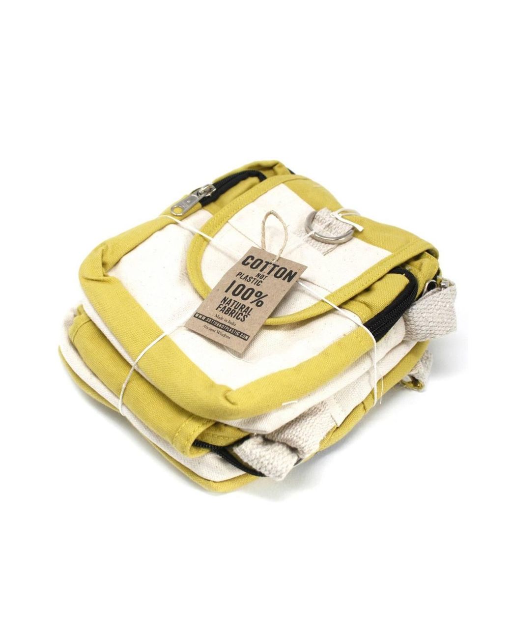 KDMD Yellow Natural Cotton Travel Bag-Lightweight