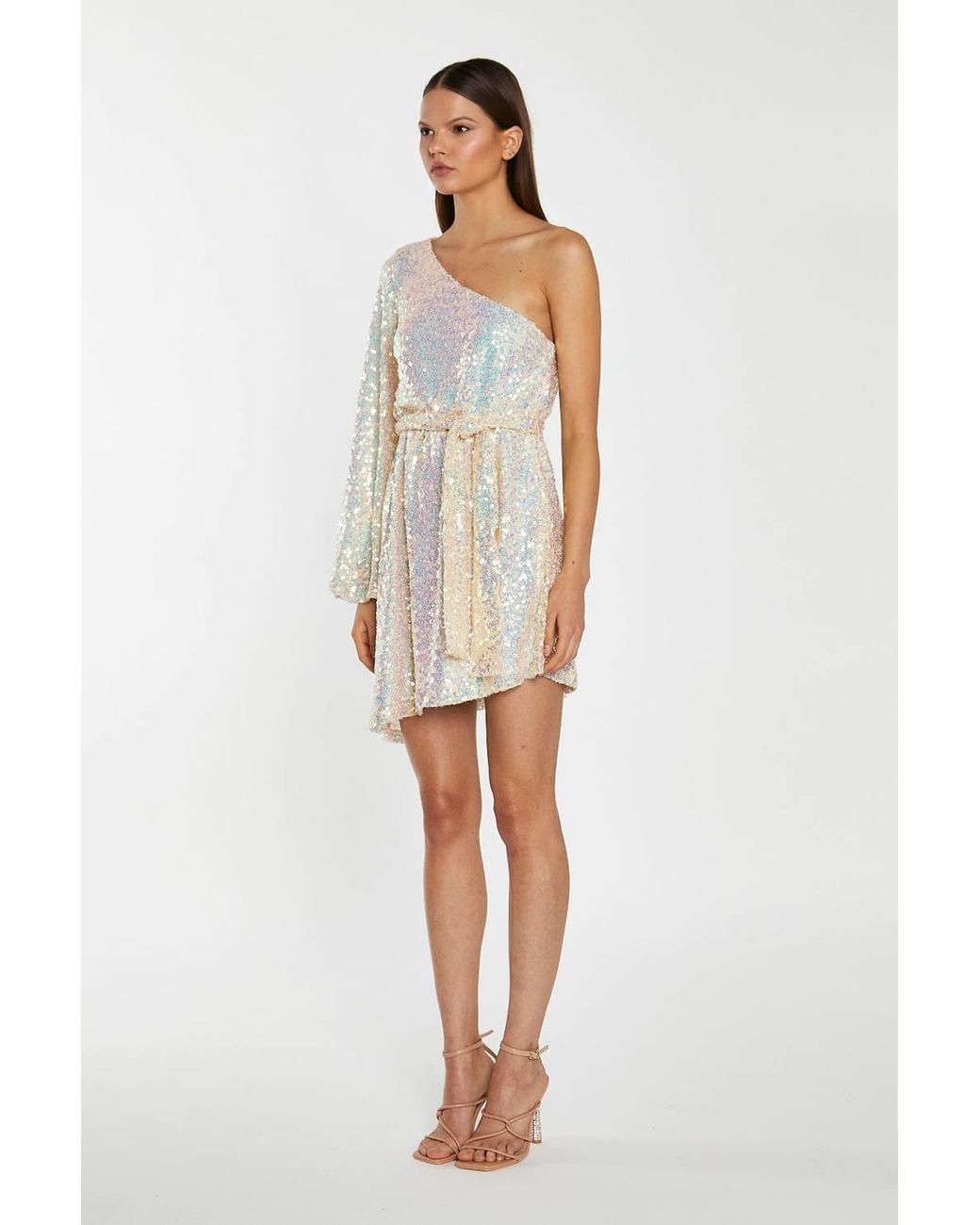 Shnoo White Asymmetric Mini-Dress