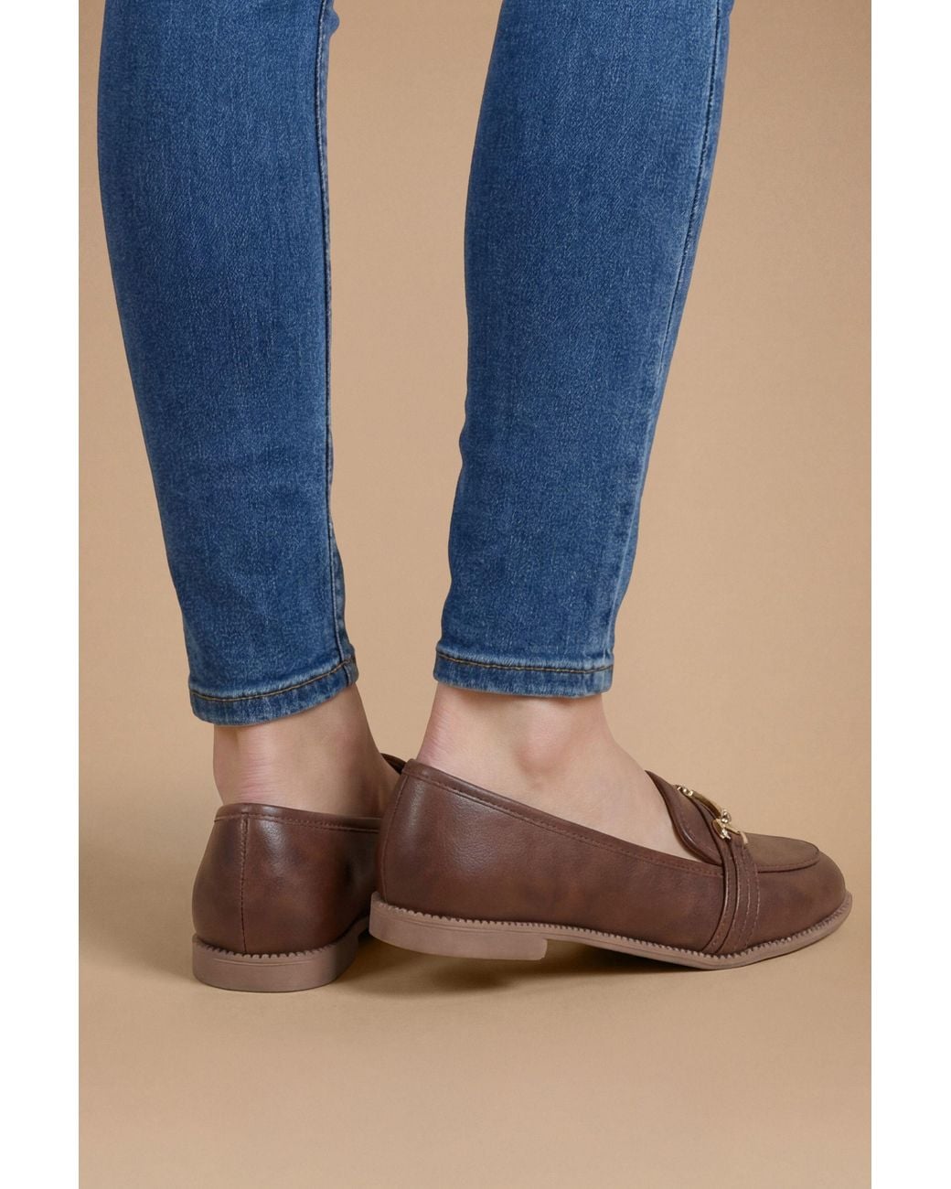 Dorothy Perkins Blue Wide Fit Lora Snaffle Loafers