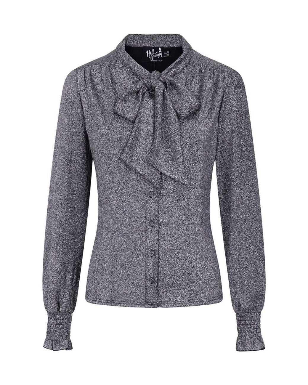 Hell Bunny Gray Haze Blouse