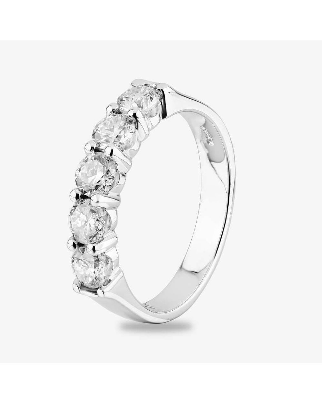 T.H.Baker White 18Ct 1.00Ct Diamond Five Stone Ring Th0103805