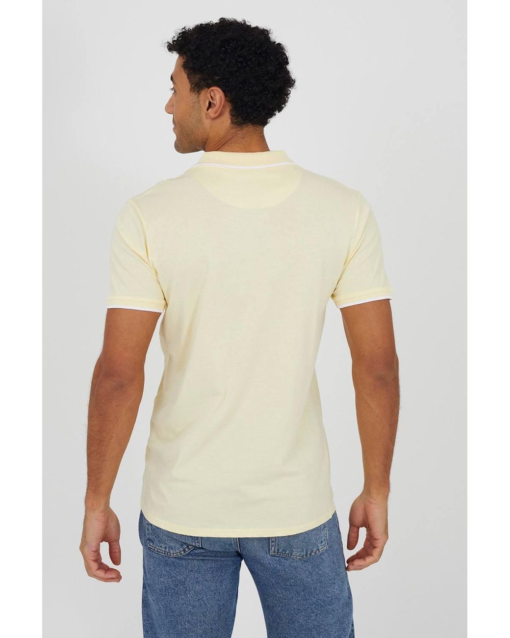 Brave Soul White Open Collar Polo Shirt for men