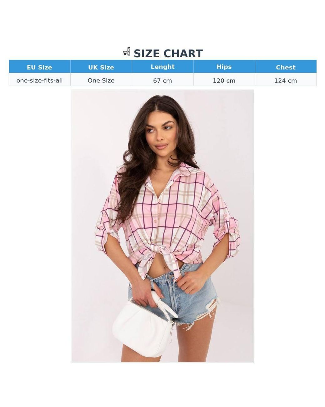 Love Lace Pink Viscose Long Sleeve Buttoned Checked Shirt