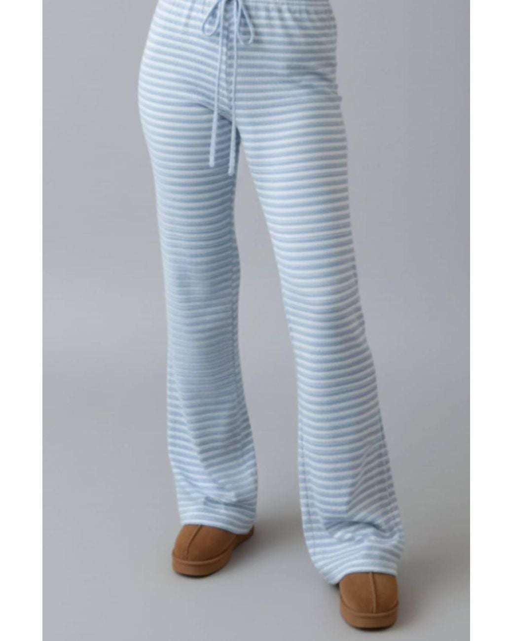 Stylewise Blue Striped Long Sleeve Top & Trouser Co-Ord
