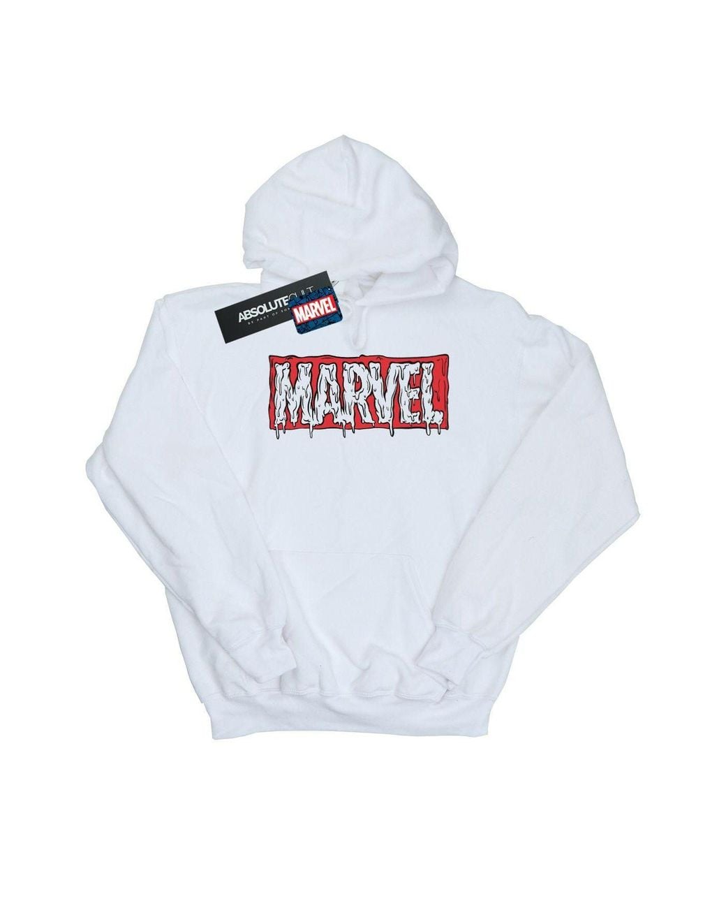 Marvel White Drip Logo Hoodie for men