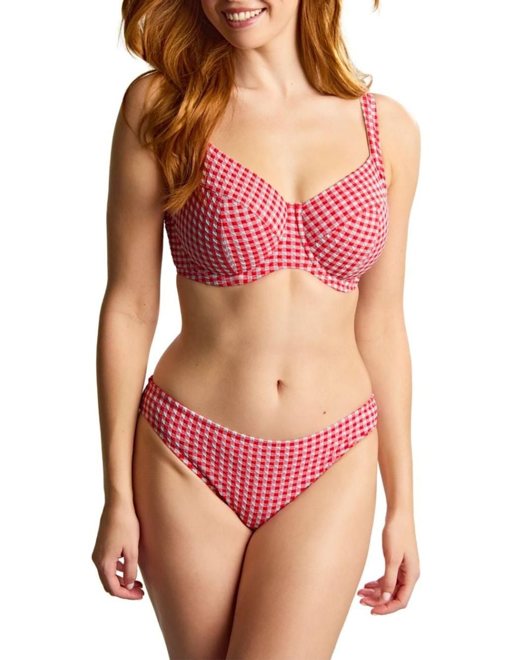 Panache Red Gingham Classic Bikini Brief