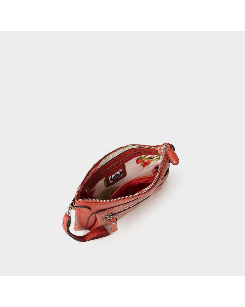 Osprey Blue The Ruby Leather Crossbody Clutch Bag