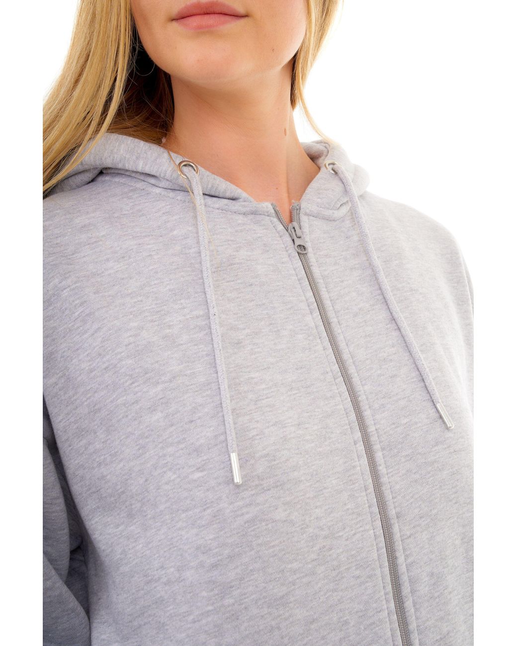 Smart Living Gray Cozy Soft & Comfortable Over Sized Polycotton Zip-Up Hoodie